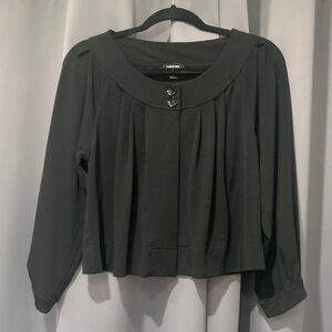 Forever 21 Black Pleated Blouse